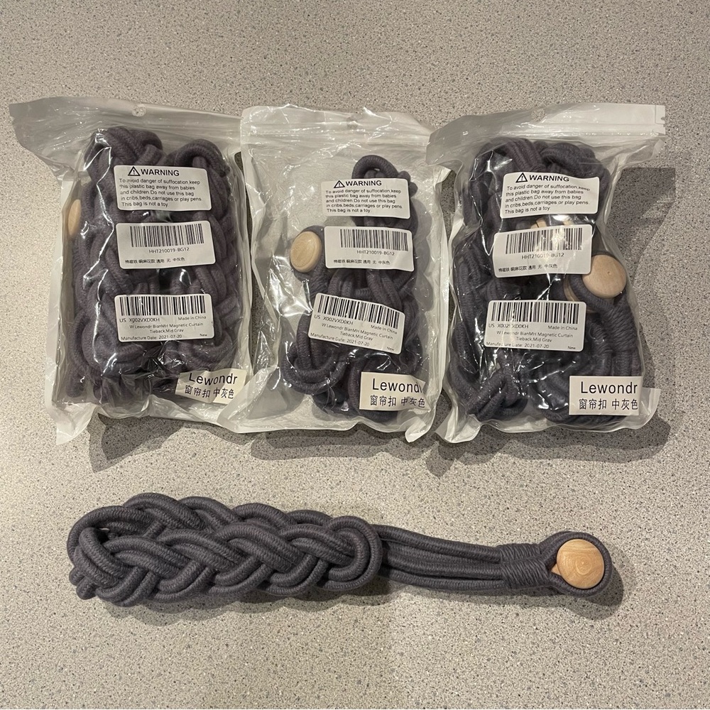 Braided Magnetic Curtain Tiebacks